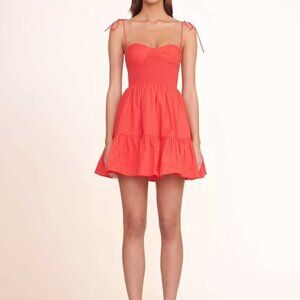 NWT Staud  Landry Smocked Bustier Minidress SZ Small
